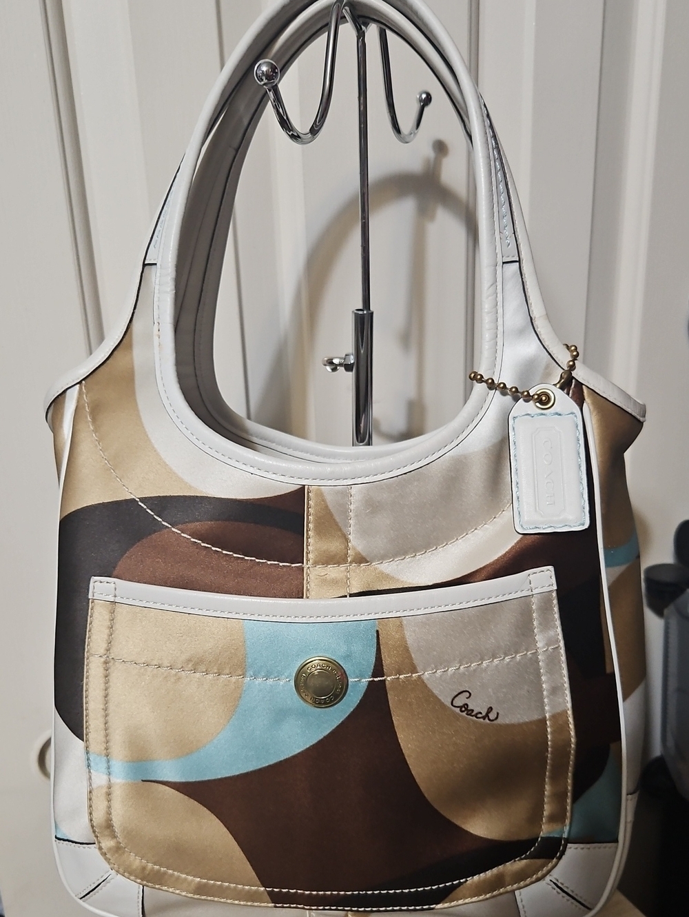Coach EUC Y2K Ergo Scarf Print Shoulder Bag